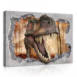 Consalnet T-rex az erdőben, vászonkép, 70x50 cm méretben (C5-11036O7)