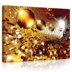 Consalnet Vászonkép, Arany 3D Golyók, 100x75 cm méretben (C5-20159O1)