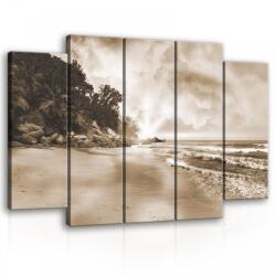 Consalnet Vászonkép, 5 darabos Napos tengerpart 150x100 cm méretben (C5-10964S12)