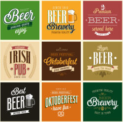 Dimex VINTAGE BEER SET fotótapéta, poszter, vlies alapanyag, 375x250 cm (MS-5-2151)