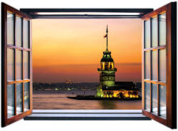 Consalnet Ablakból a Kiz Kulesi vlies poszter, fotótapéta 1957VEZ4 /201x145 cm/ (1957-VEZ4)