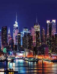 Consalnet New York éjjel poszter, fotótapéta, Vlies (184x254 cm, álló) (C1-1310V4A)