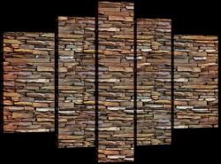 Consalnet Vászonkép, 5 darabos, Kőfal 170x100 cm méretben (C5-20132S4A)