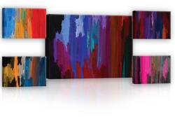 Consalnet Vászonkép, 5 darabos Színek variálható elrendezésben (C5-12771S14)
