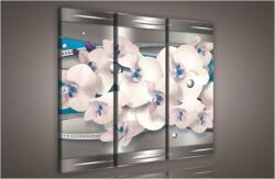 Consalnet Orchidea absztrakt, 3 darabos vászonkép, 90x80 cm méretben (C5-883S6)