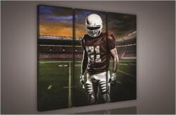 Consalnet Rugby játékos a pályán, 3 darabos vászonkép, 90x80 cm méretben (C5-967S6)