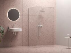 RAVAK Corner 120x80 cm Walk-In zuhanykabin Transparent üveggel, matt fehér GW1CG4E0SZ1 (GW1CG4E0SZ1)