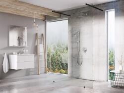 RAVAK Free 130 cm Walk-In zuhanyfal Transparent üveggel, fekete GW9FJ030SZ1 (GW9FJ030SZ1)