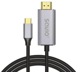 SAVIO CL-170 USB-C to HDMI kábel v2.0b, 1m, réz (SAVKABELCL-170)