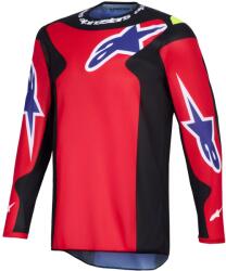 Alpinestars Tricou motocross Alpinestars Fluid Grid roșu-negru-violet-galben (AIM170-0356)