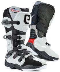 Eleveit X-Tarmac cizme de motocicletă negru și alb (EL001060260)