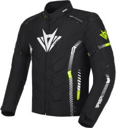 RSA Jachetă pentru motociclete RSA Rider negru-alb-alb-galben-fluo (RSABURIDERBWFY)