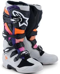 Alpinestars Ghete moto Alpinestars Tech 7 negru-gri deschis-portocaliu fluo-gradient (AIM130-648)