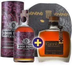  Cannibal Premium Rum - Heart 0, 7l 40% GB + Don Papa Sherry Casks 0, 7l 45% GB szett