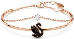 Swarovski Brățară elegantă dublă bronz cu cristale Iconic Swan 5678048 15 cm