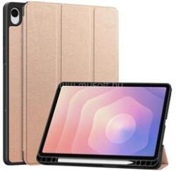 Gigapack Tok álló, bőr hatású (aktív FLIP, oldalra nyíló, TRIFOLD, asztali tartó, ceruza tartó) ROZÉARANY (GP-177311) (GP-177311)