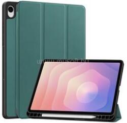 Gigapack Samsung Tab S11 5G / Tab S11 WIFI GIGAPACK Tok álló, bőr hatású aktív FLIP, ceruza tartó, SÖTÉTZÖLD (GP-177314) (GP-177314)