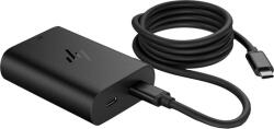 HP Adaptor alimentare incarcator laptop universal HP GaN USB-C (600Q7AA), 65W, Negru (600Q7AA)