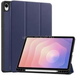 Gigapack Tok álló, bőr hatású (aktív FLIP, oldalra nyíló, TRIFOLD, asztali tartó, ceruza tartó) SÖTÉTKÉK (GP-177312) (GP-177312)