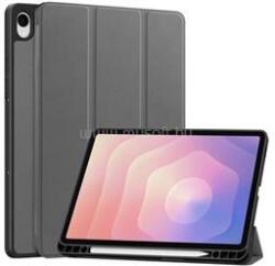 Gigapack Samsung Tab S11 5G / Tab S11 WIFI GIGAPACK Tok álló, bőr hatású aktív FLIP, ceruza tartó, SÖTÉTSZÜRKE (GP-177313) (GP-177313)