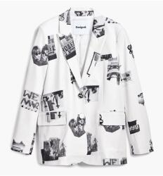 DESIGUAL női kabát, 25SWEW15, Poliészter/Viszkóz, S INTL, Fehér (0000304937606_S)