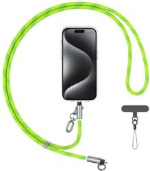 USAMS 30W USB-C - Lightning 1.2m töltőkábel zöld telefontartó pánt Usams SJ746