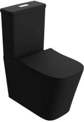 Spectrum Set vas WC monobloc Spectrum, Terra Black, Rimless Protect, cu capac și rezervor, 37x64 cm, negru mat (34224)