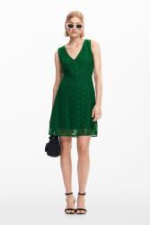 Desigual DESIGUAL, Rövid ruha virágmintás csipkével, Zöld, S (25SWVW53-4007-S)