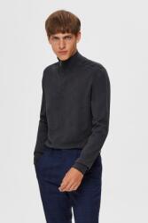 SELECTED Selected Homme, Berg finomkötött pulóver cipzáros hasítékkal, Sötétszürke, S (16074687-ANTRACIT-S)