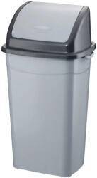 PLANET Billenőfedeles műanyag szemetes - fekete-szürke 70L (UP904)