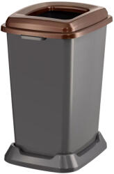PLANET Szelektív hulladékgyűjtő szemetes Antracit-Barna 50L (UP900BR)
