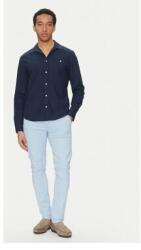 BLEND Férfi kevert anyagú ing, 20718400, len/pamut, M INTL, sötétkék (0000304799549_M)