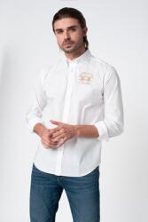 La Martina LA MARTINA, Normál fazonú ing hímzett logóval, Fehér, 3XL (CCMC01-PP003-00001-3XL)