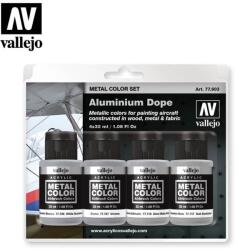 Vallejo Metal Color Aluminium Dope alumínium festék készlet 4x 32ml (VAL77603)