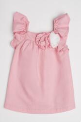 United Colors of Benetton United Colors of Benetton, A-vonalú len- és pamutruha, Pasztellrózsaszín, 104 CM (43WBGV026-09J-XXS)