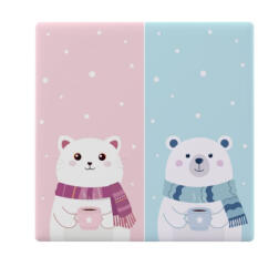 SONOFF TX Ultimate T5-2C - 2 gombos villanykapcsolóhoz rajzfilm mintás előlap (T5-2C-86-cartoon)