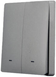 SmartWise BRFGY2 2 gombos vezeték nélküli, RF fali kapcsoló, antracit szürke