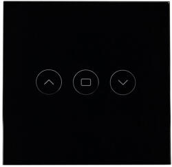 SmartWise érintős redőnykapcsoló, Wi-Fi, fekete