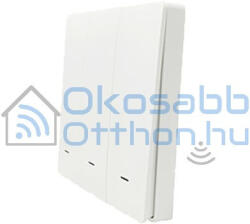 SmartWise BRFW3 3 gombos vezeték nélküli, RF fali kapcsoló, fehér