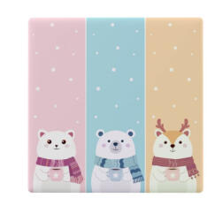 SONOFF TX Ultimate T5-3C - 3 gombos villanykapcsolóhoz rajzfilm mintás előlap (T5-3C-86-cartoon)