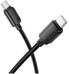hoco. x114 adatkábel, type-c - type-c, 60w, pd gyorstöltő 3.0, 100cm, fekete (X114_C_C_B)