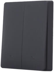 SmartWise BEREM2, 2 gombos vezeték nélküli eWeLink-Remote kapcsoló, fekete előlappal