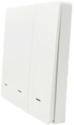 SmartWise BEREM3, 3 gombos vezeték nélküli eWeLink-Remote kapcsoló, fehér előlappal