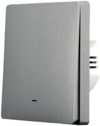 SmartWise B61 UNI Zigbee 3.0 + RF, 1 áramkörös, gombos villanykapcsoló, szürke (B6 UNI 1-GANG Zigbee+RF433)