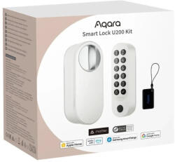 Aqara U200 Smart Lock - utólag felszerelhető okos zár + külső egység, fehér, Bluetooth, Thread (EL-D02DW) (EL-D02DW)