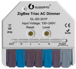 Gledopto mini dimmer, Tuya, Zigbee 3.0, RF (GL-SD-301P) (GL-SD-301P)