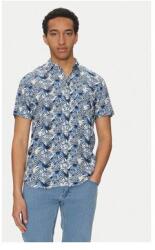 BLEND Férfi kevert anyagú ing, 20717692, viszkóz, M INTL, kék (0000304641107_M)