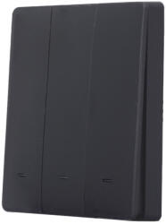 SmartWise BRFB3 3 gombos vezeték nélküli, RF fali kapcsoló, fekete