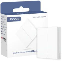 Aqara Wireless Remote Switch H1 - 2 gombos vezeték nélküli kapcsoló, fehér, Zigbee (WRS-R02) (WRS-R02)