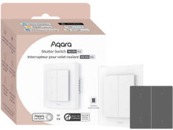 Aqara Shutter Switch H2 EU - redőnyvezérlő fali kapcsoló, fehér / szürke, Zigbee, Thread (DS-K02D) (DS-K02D)